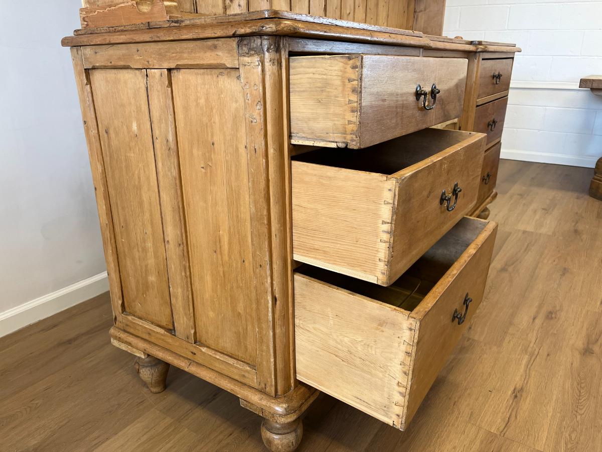 19th C. English Pine Lancashire Dresser