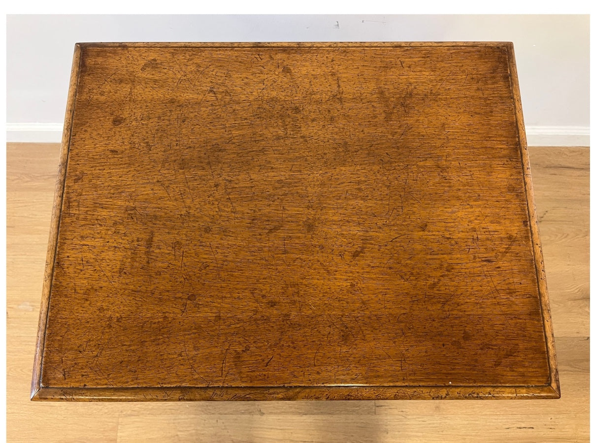 Vintage English Queen Anne Pad Foot Lowboy Side Table