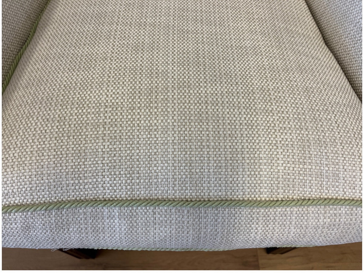 Custom Upholstered Ladies Chippendale Wing Chair