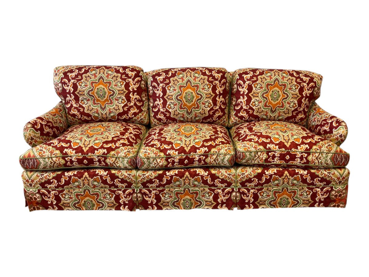 Custom Upholstered Three Seat Down Filled Sofa