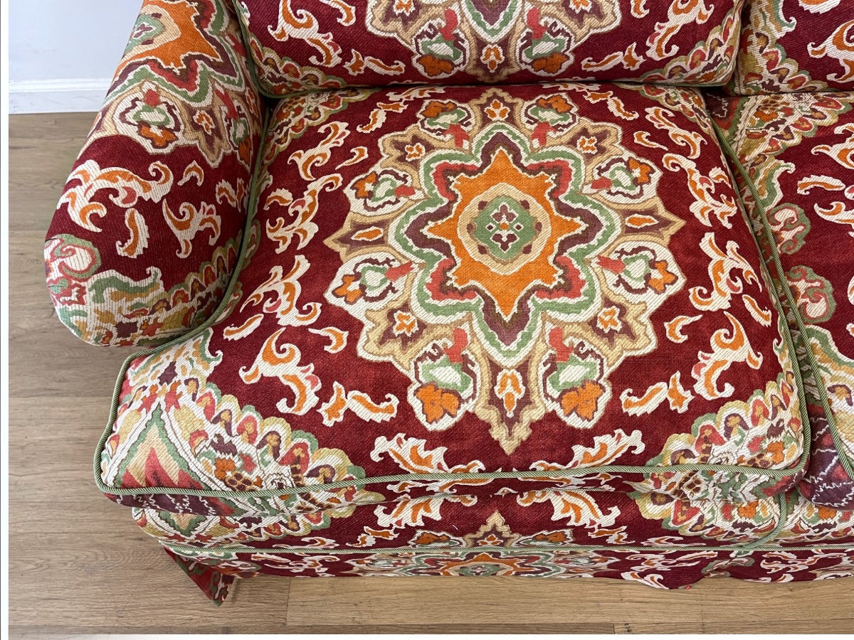 Custom Upholstered Three Seat Down Filled Sofa