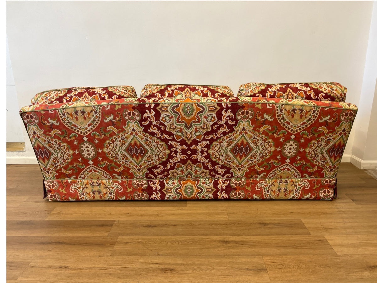 Custom Upholstered Three Seat Down Filled Sofa
