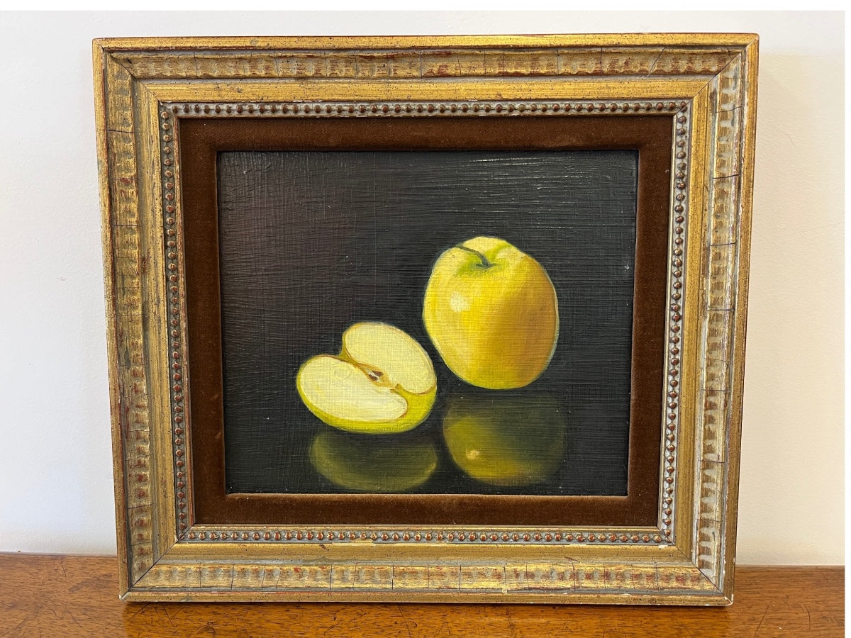 Beautifully Framed Still Life Painting of Apples