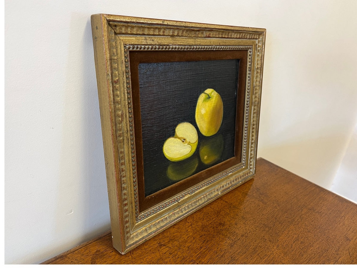 Beautifully Framed Still Life Painting of Apples