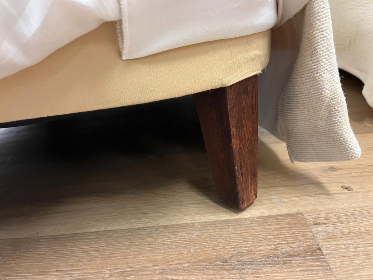 Jonas Ivory Skirted Lounge Chairs & Ottoman