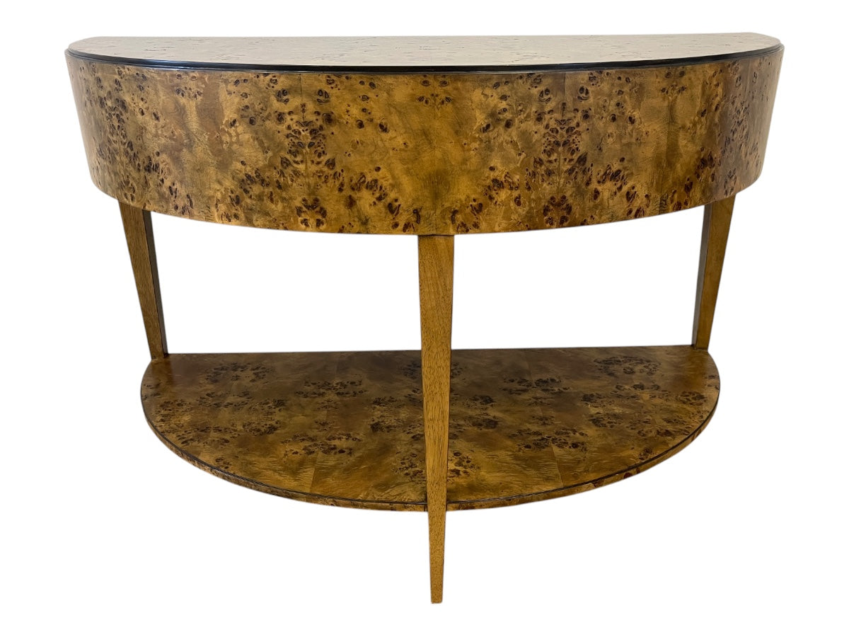 Isla Burlwood Demilune Console Table