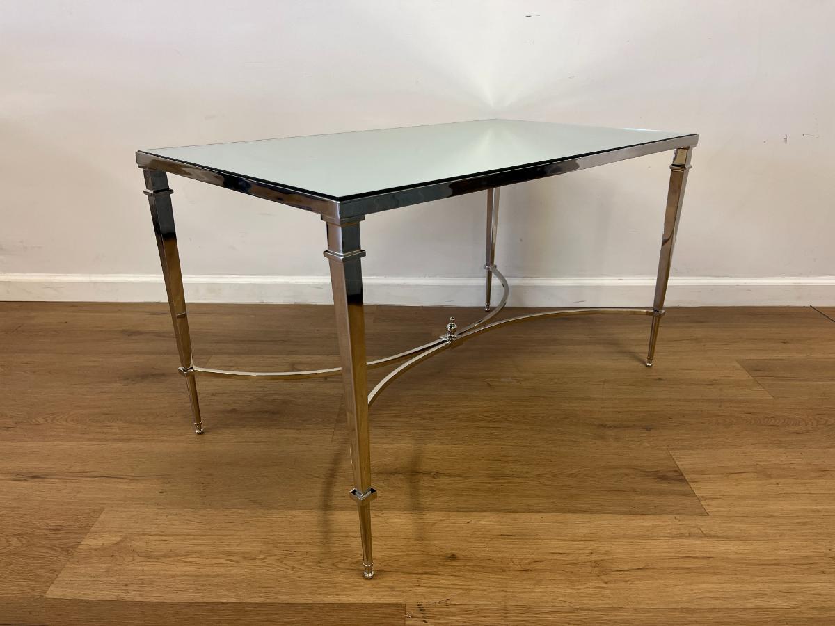 Global Views Nickel and Mirror Coffee Table