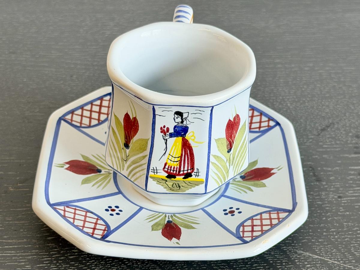 Collection of Vintage Harriett Quimper “Mistral Blue” Hand-Painted Faience Collection