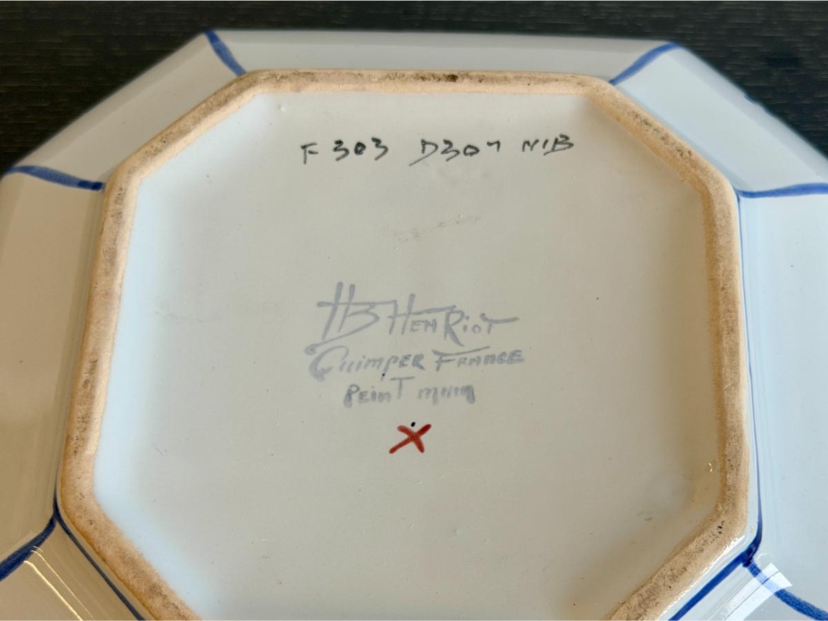 Collection of Vintage Harriett Quimper “Mistral Blue” Hand-Painted Faience Collection