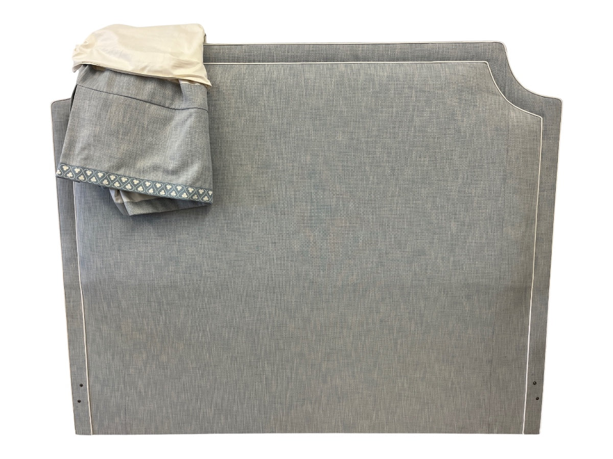 Custom California King Headboard & Bedskirt