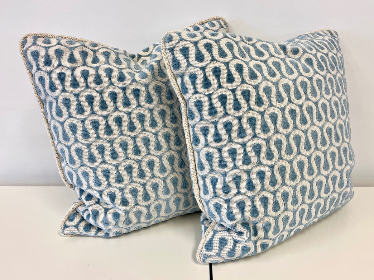Custom Cowtan & Tout “Joplin” Sky Pillows, Pair