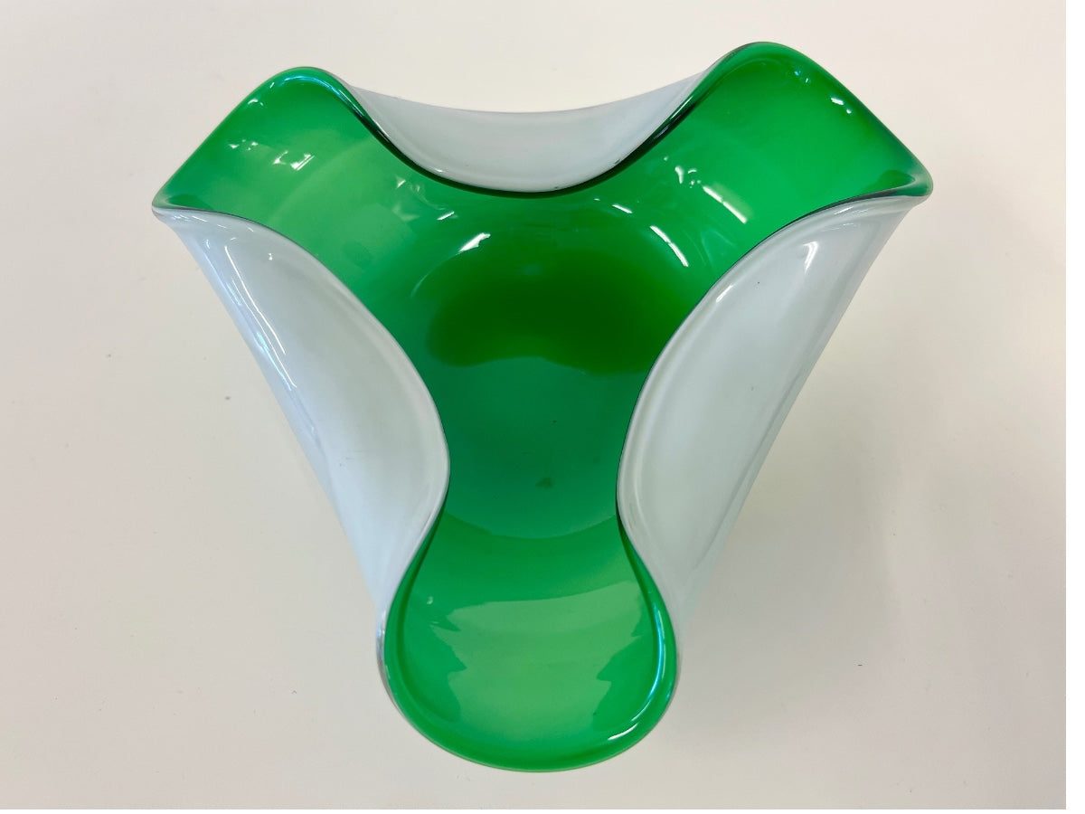 Green & White Decorative Catchall Dish