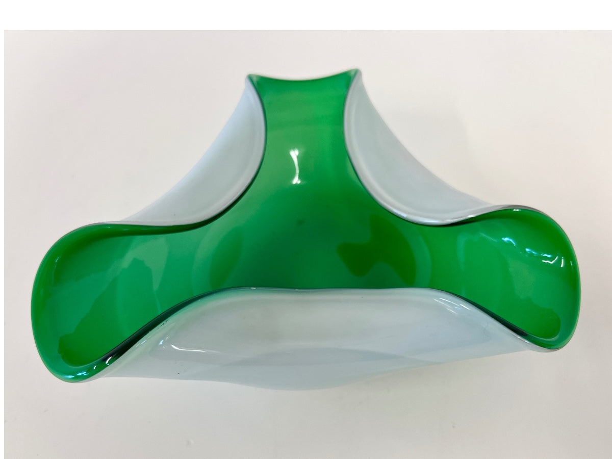 Green & White Decorative Catchall Dish