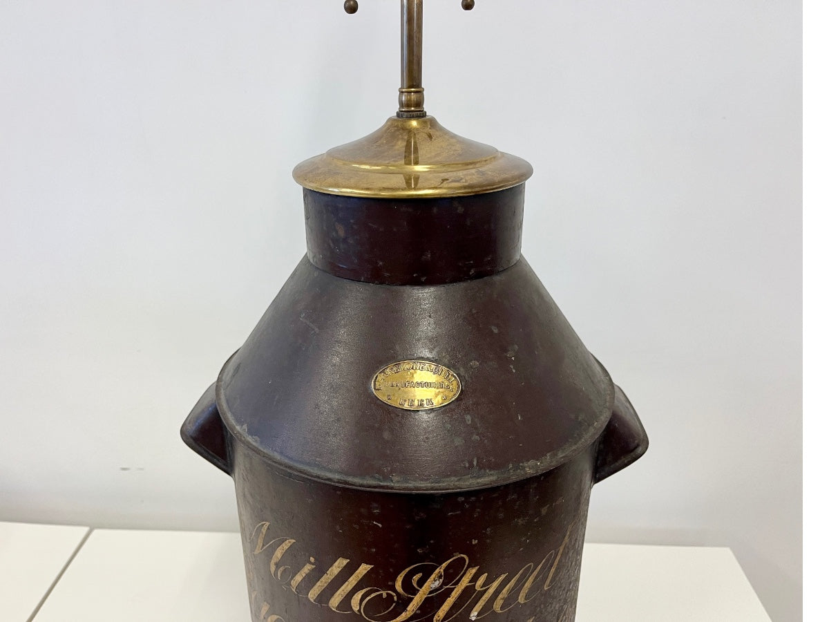 Antique "Mill Street Ragged School" Tea Urn Table Lamp