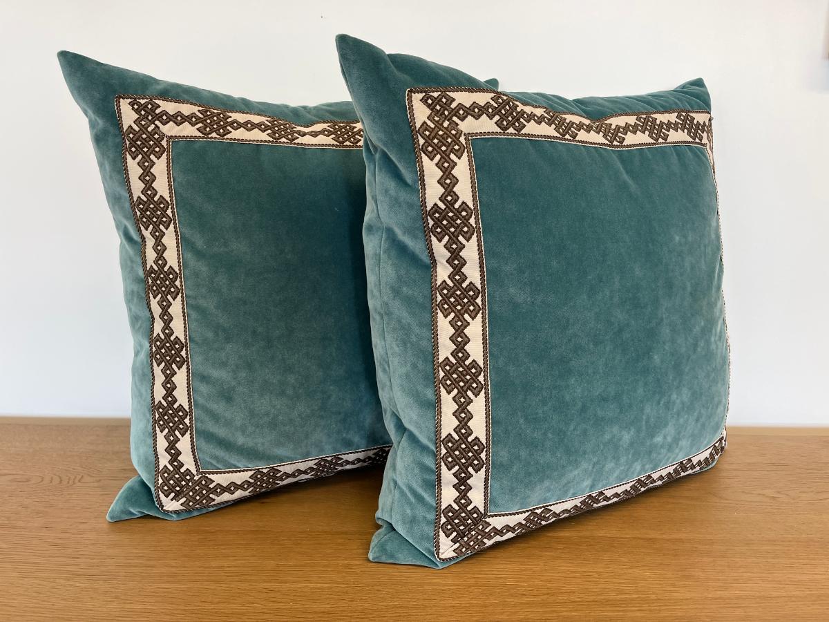Lacefield Designs Velvet Pillows, Pair
