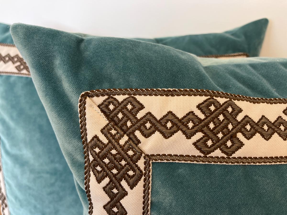 Lacefield Designs Velvet Pillows, Pair