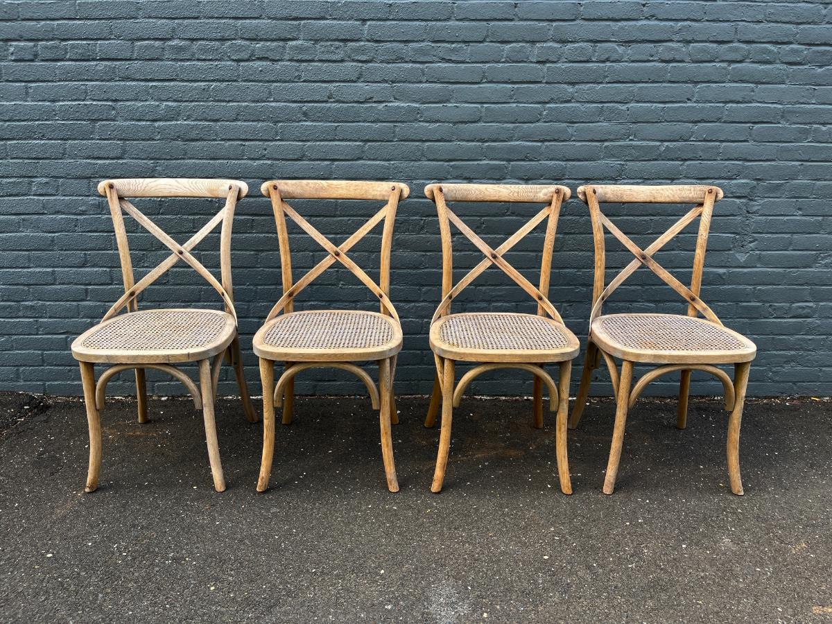 RH Madeleine Rattan Dining Side Chairs, Set of 4