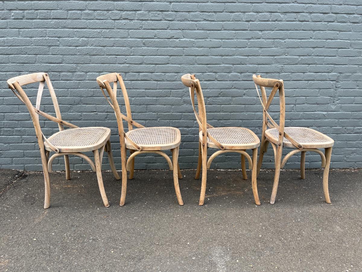 RH Madeleine Rattan Dining Side Chairs, Set of 4