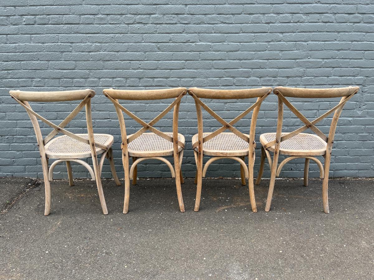 RH Madeleine Rattan Dining Side Chairs, Set of 4