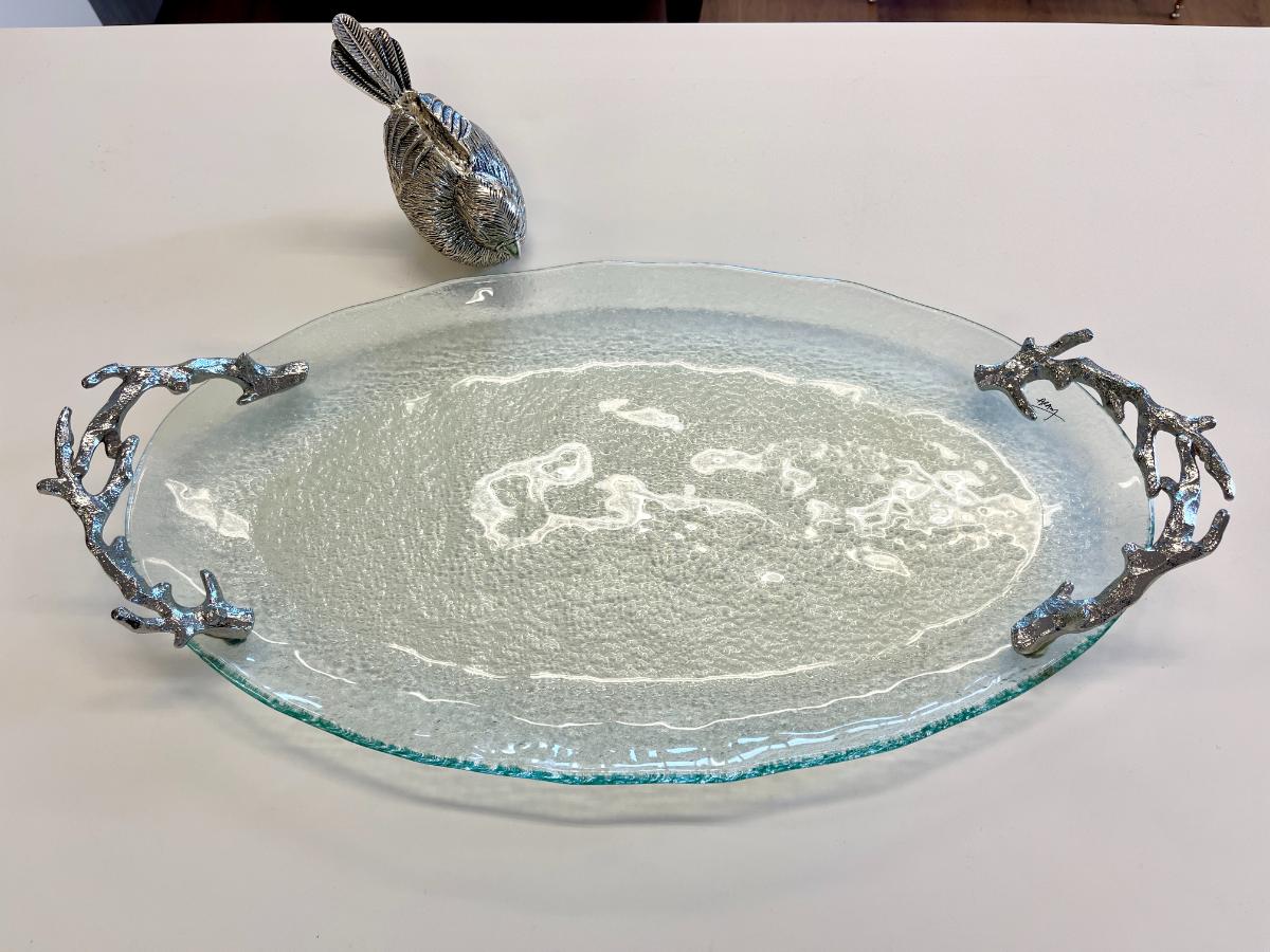Bird & Michael Aram Glass Tray Pairing