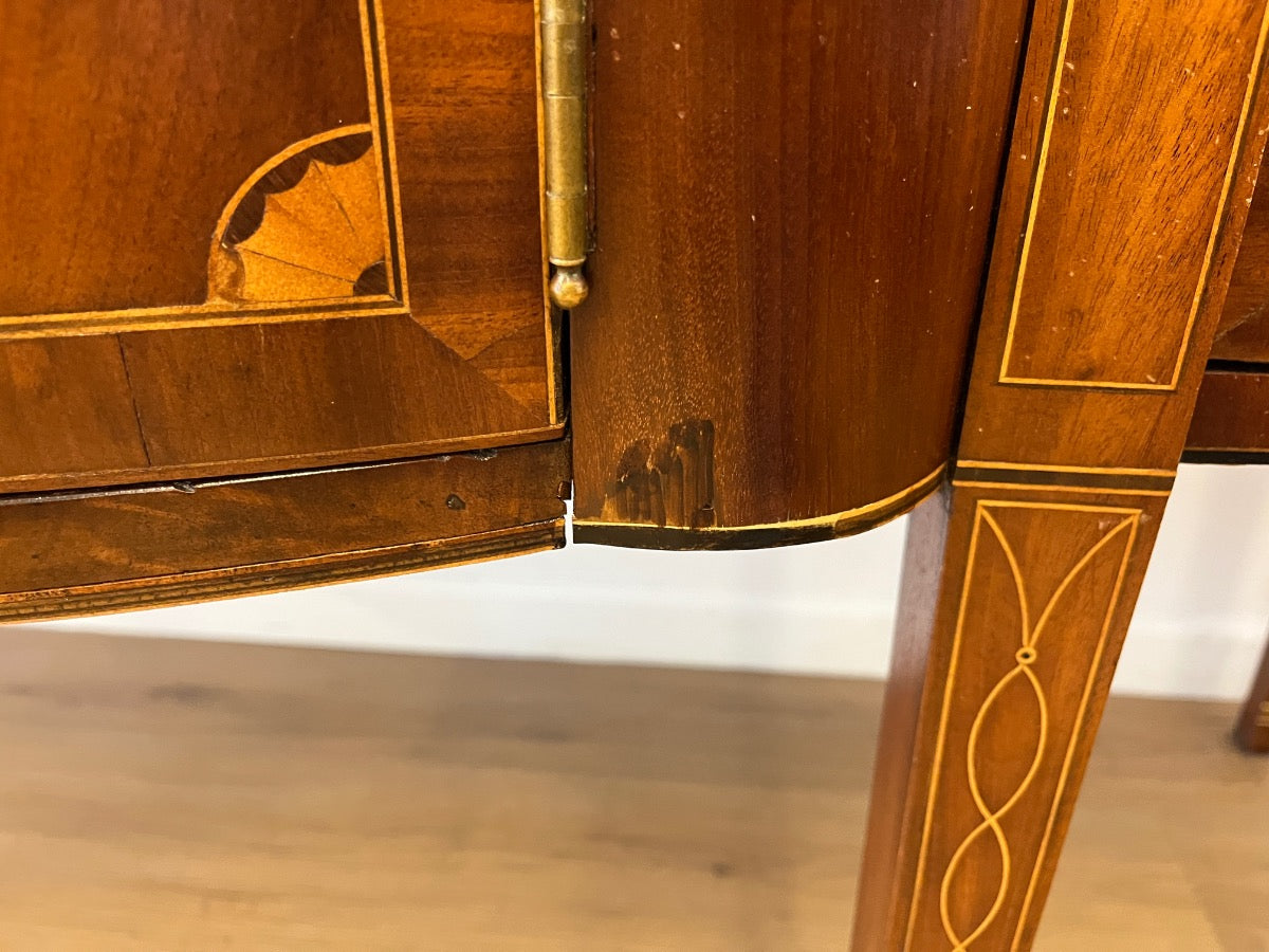 Antique Inlaid Mahogany Large Sideboard