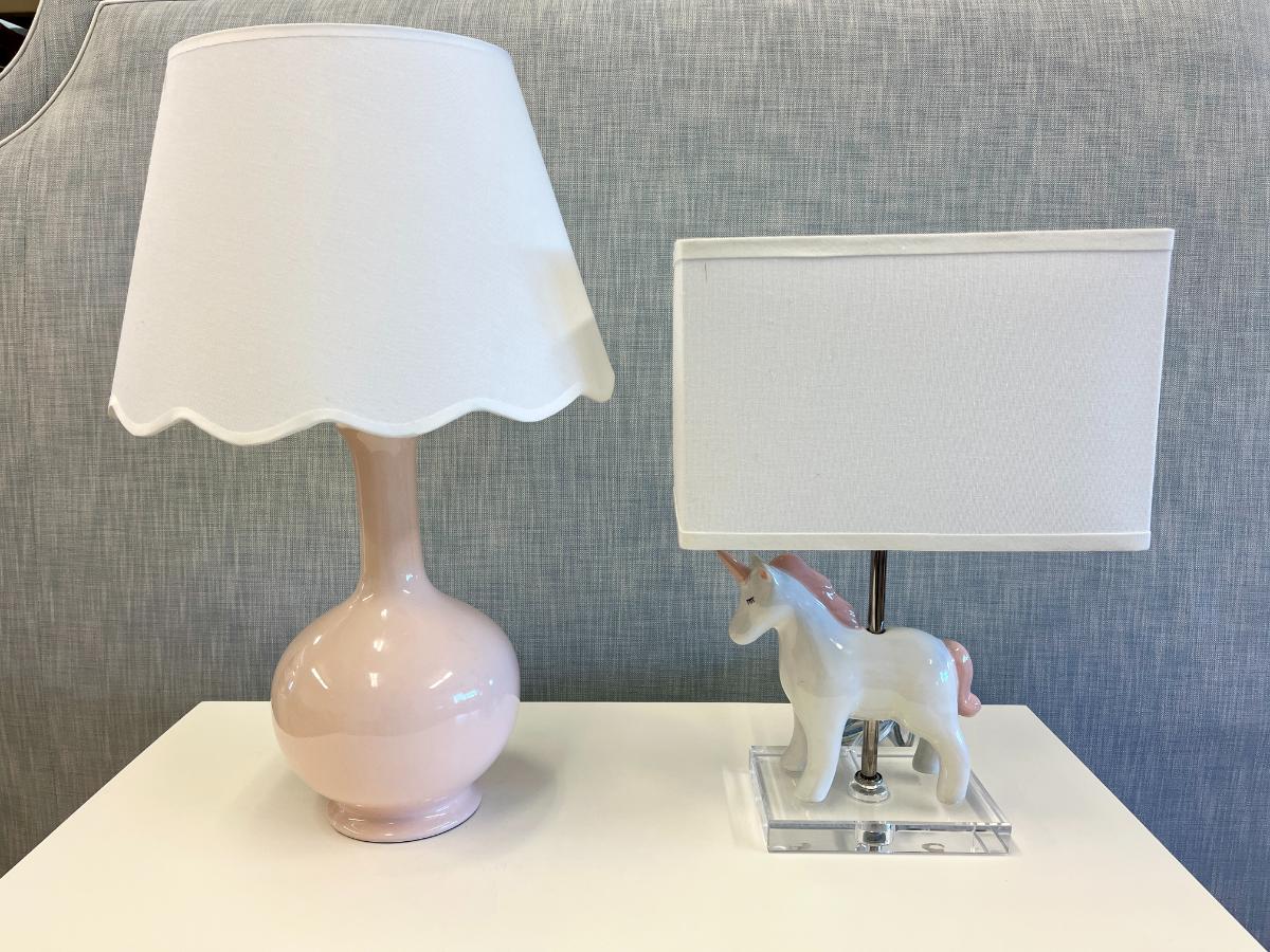 Pink & White Nursery Lamps