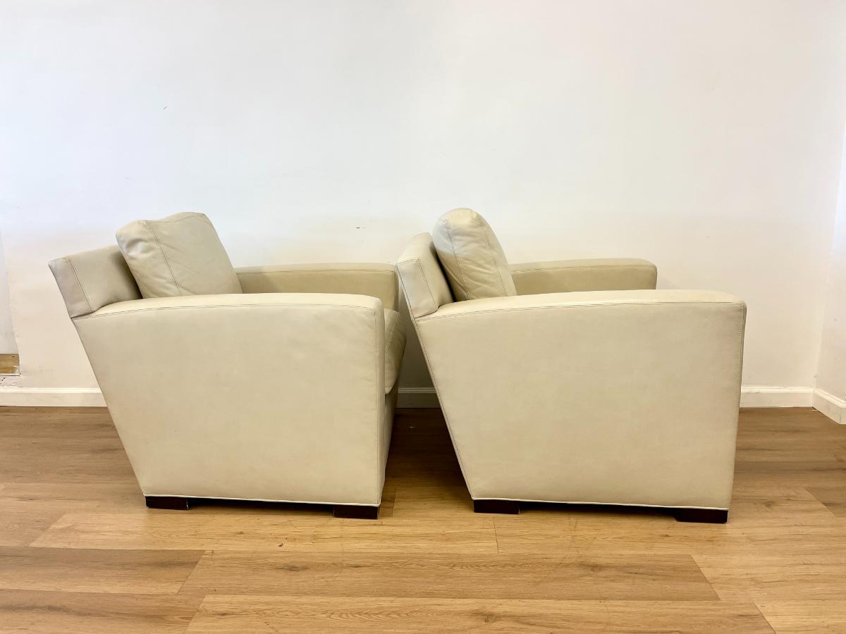 Coach Furniture Collection for Baker Leather Chairs, Pair
