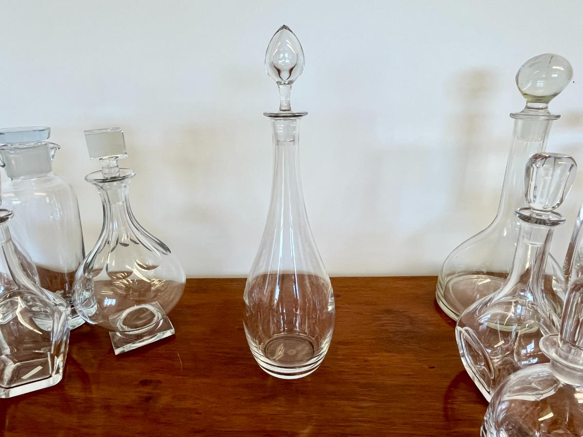 Collection of Crystal Decanters, Set of 15
