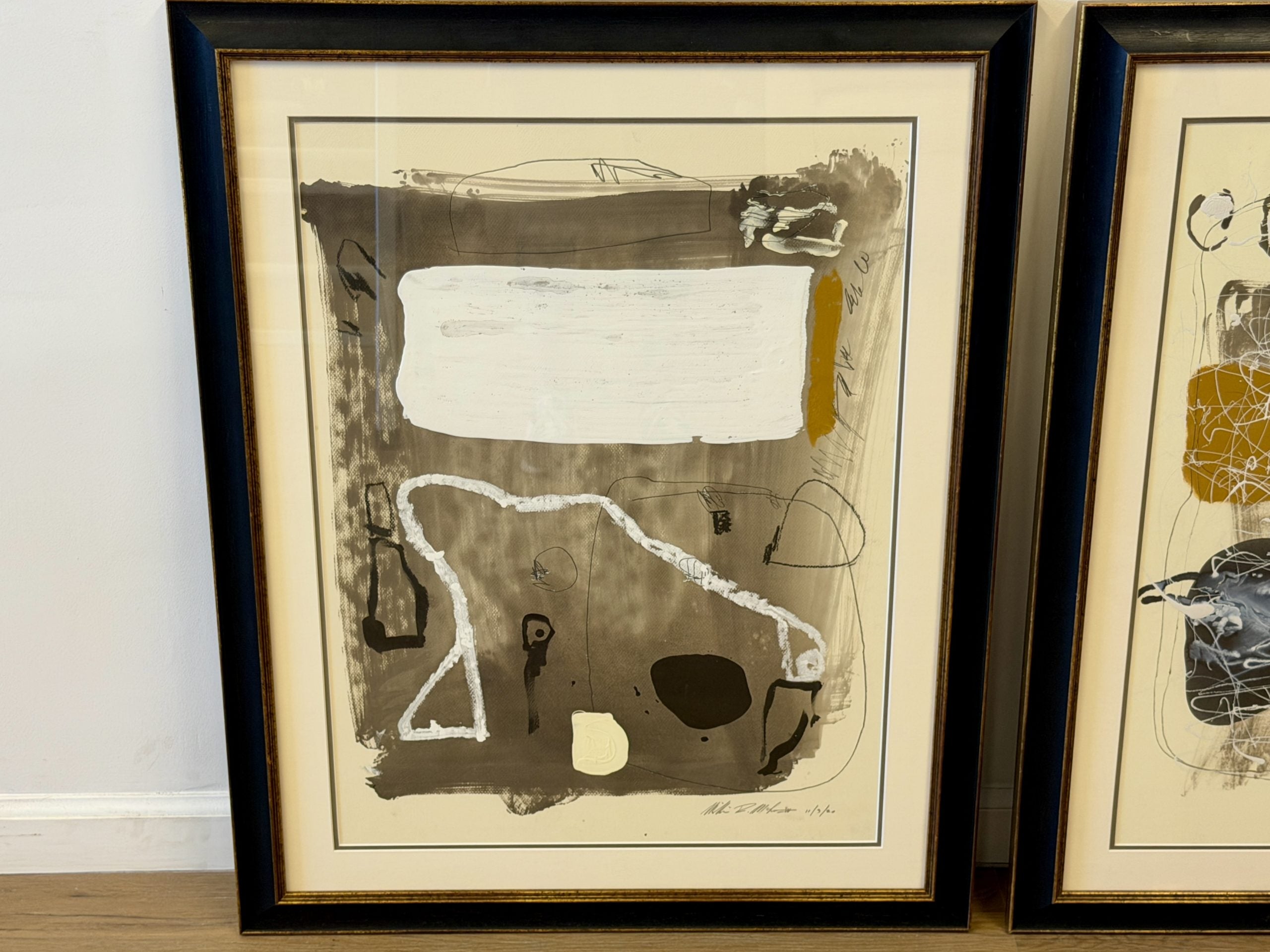 Original Mixed Media Abstract Paintings by William McLure, 2020, Set of 2