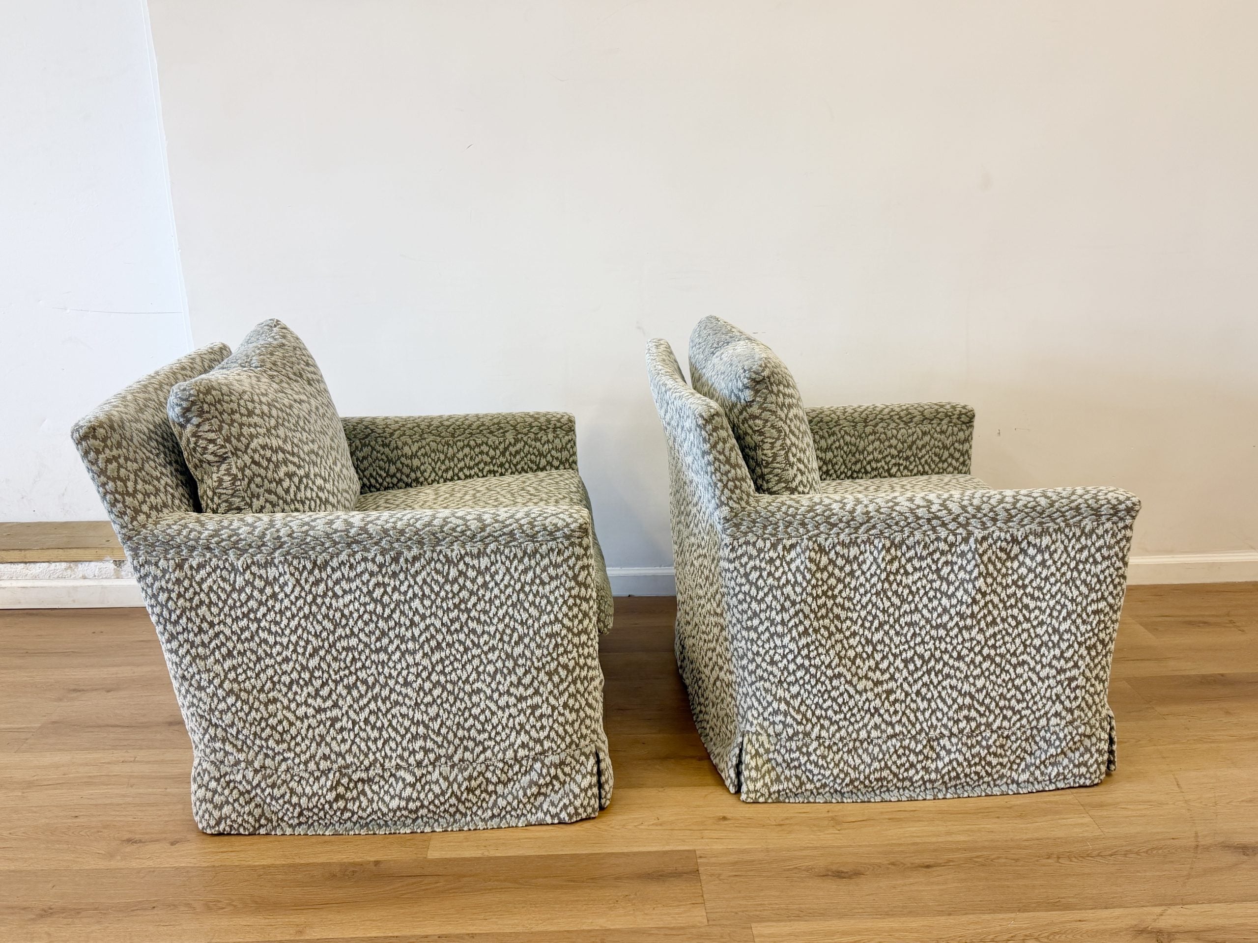 Lee Industries Swivel Chairs, Pair