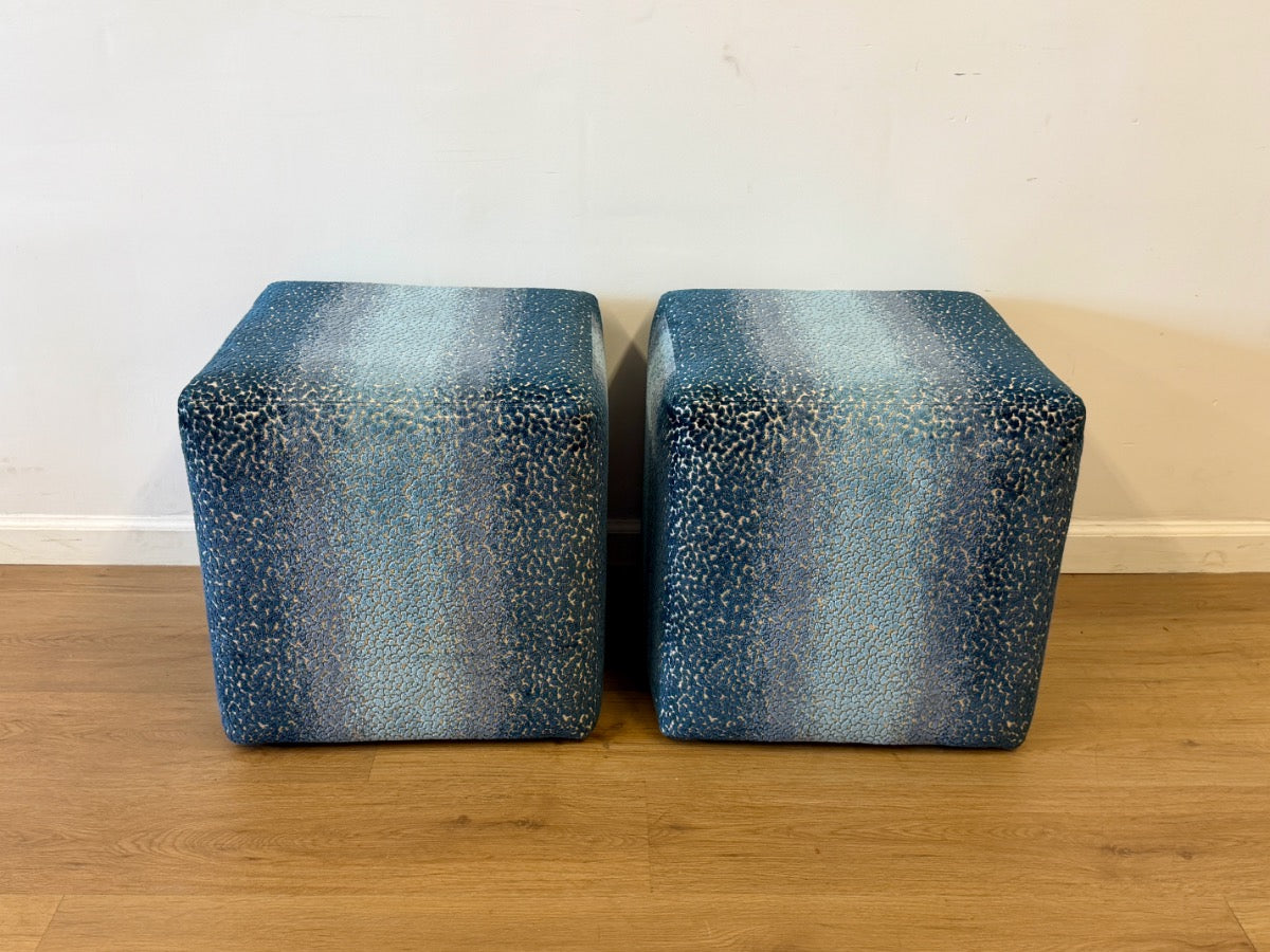 Lee Industries Cocktail Ottomans on Casters, Pair