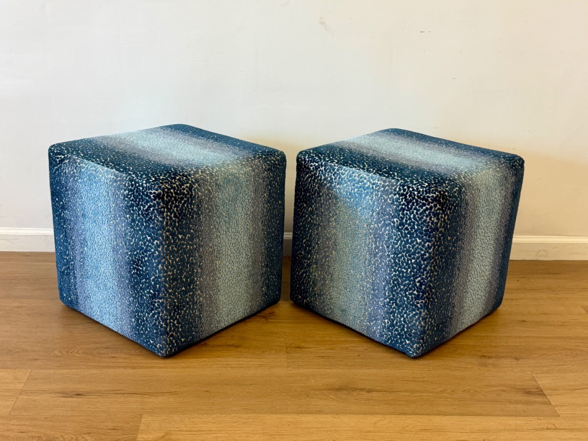Lee Industries Cocktail Ottomans on Casters, Pair