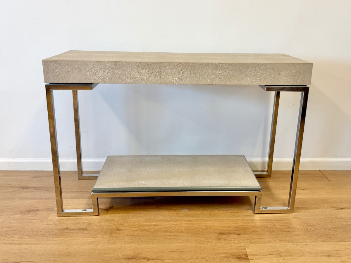 Shagreen & Metal Trudy Console Table