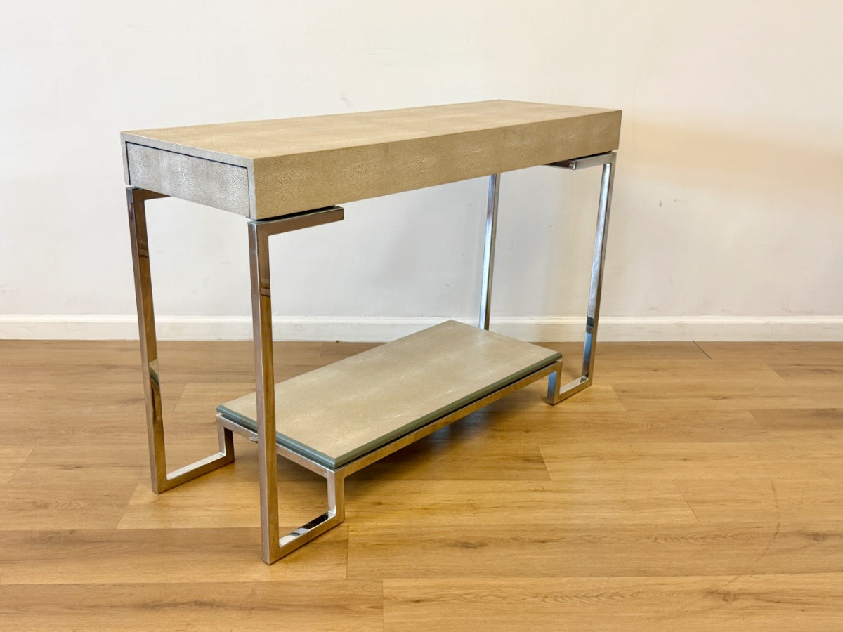 Shagreen & Metal Trudy Console Table