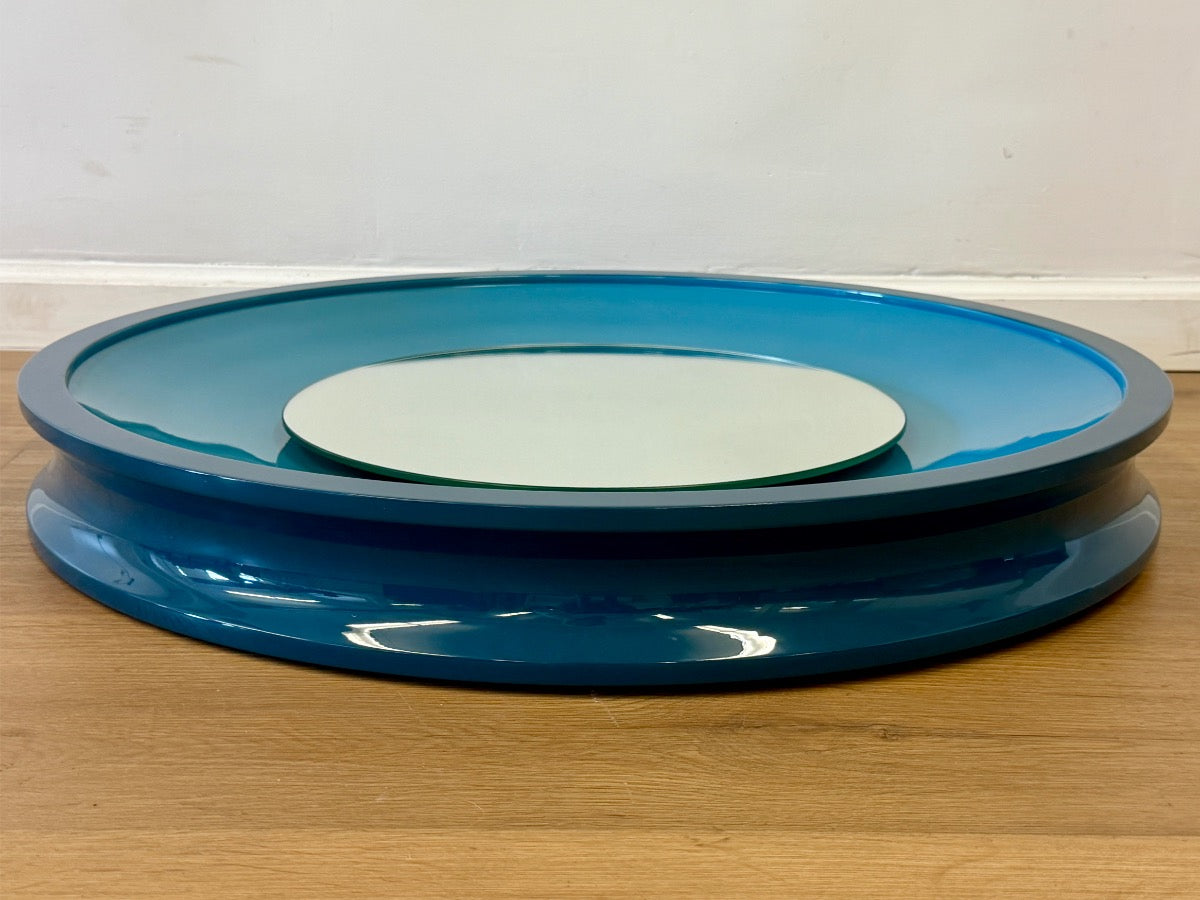 The Lacquer Company Blue Round Mirror