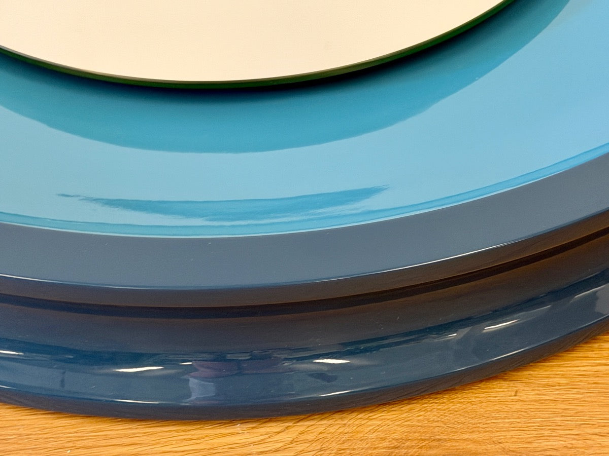 The Lacquer Company Blue Round Mirror