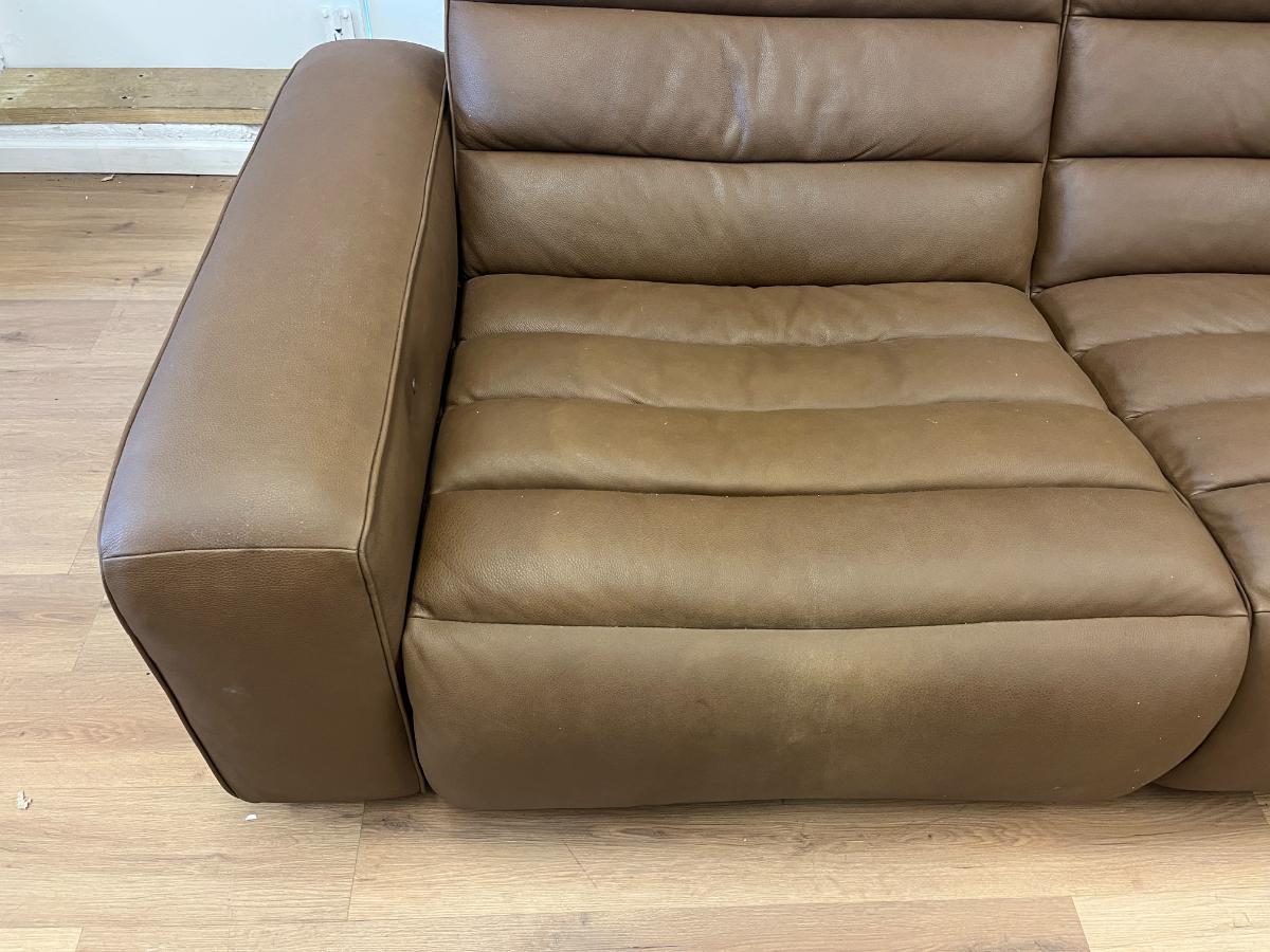 RH Chelsea Modular Leather 3-Piece Recliner Sofa