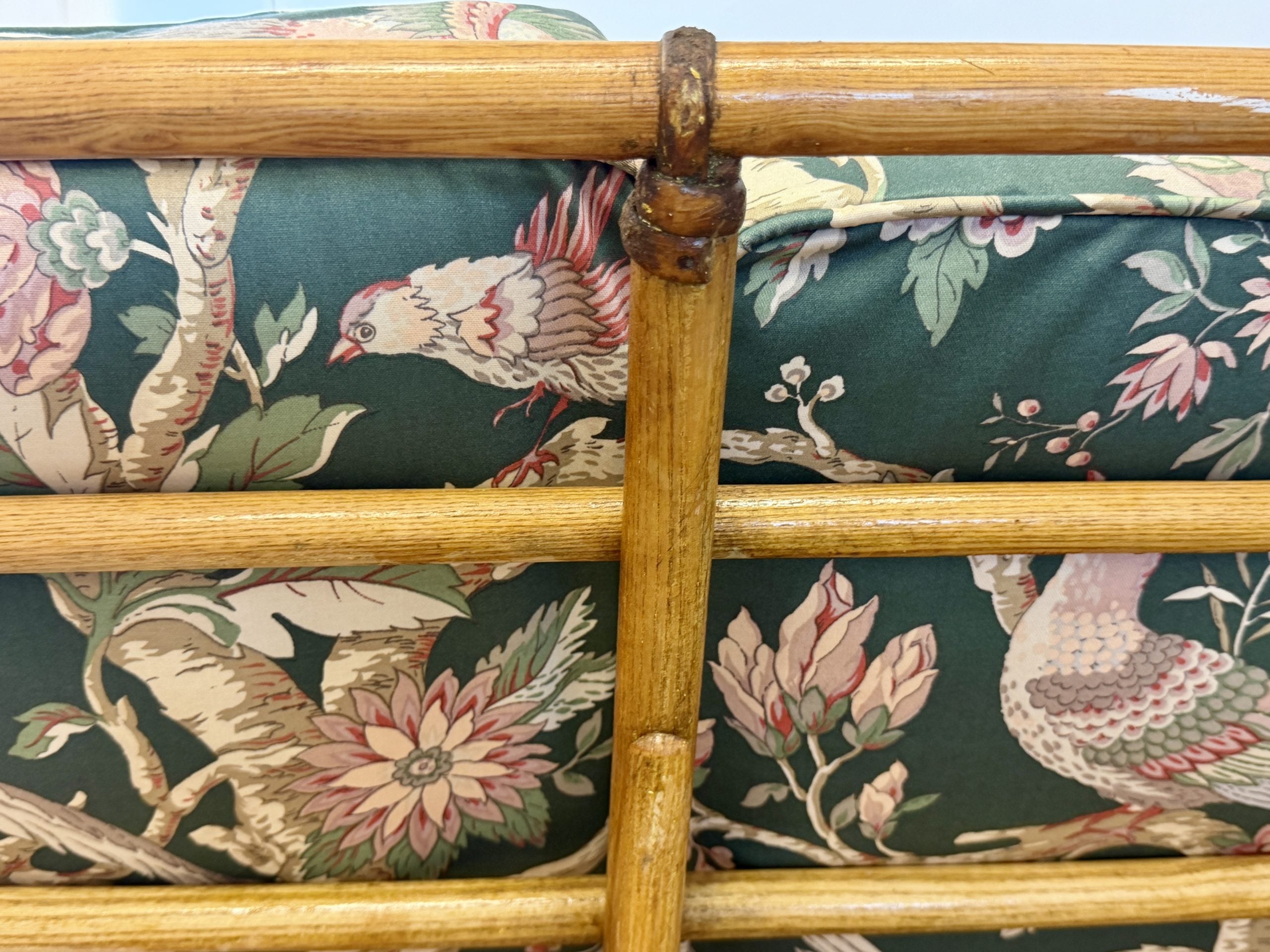 Vintage "1949" Heywood-Wakefield Rattan 3-Piece Sofa & Chairs Set