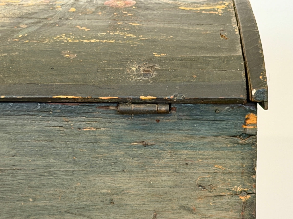 Antique Swiss Painted Box, Circa 1800