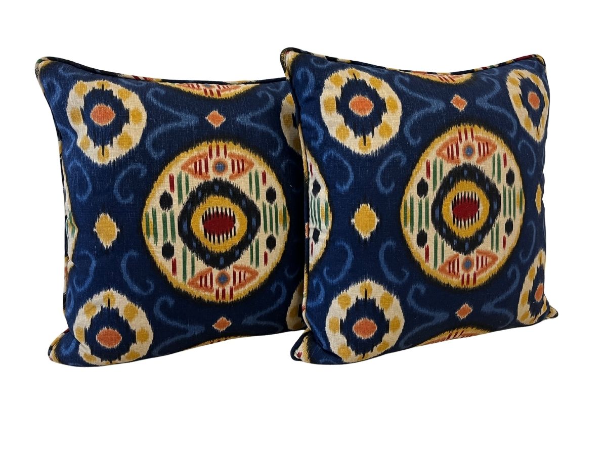 Duralee Dakota Ikat Pillows, Pair