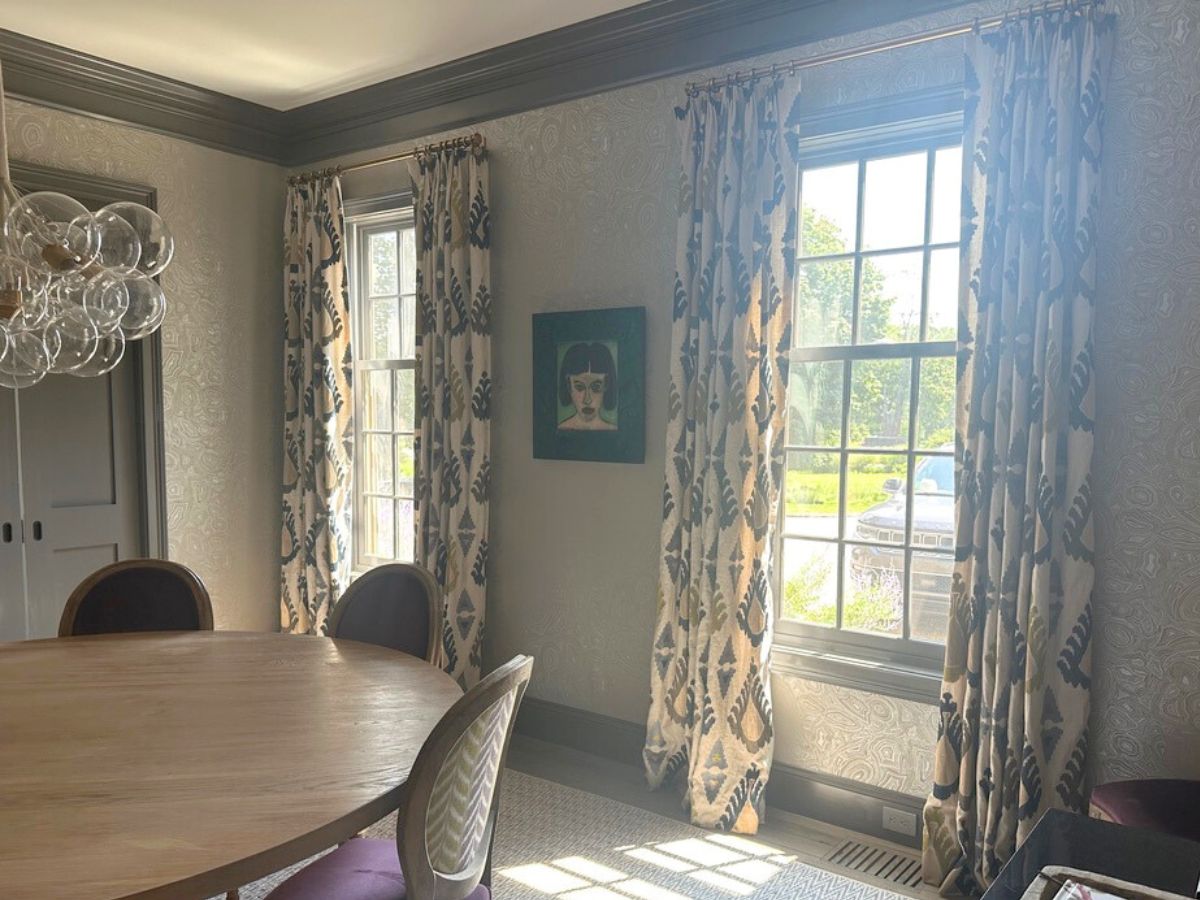 Threads Exuberance Embroidered Ikat Window Panels, Set of 4 Panels