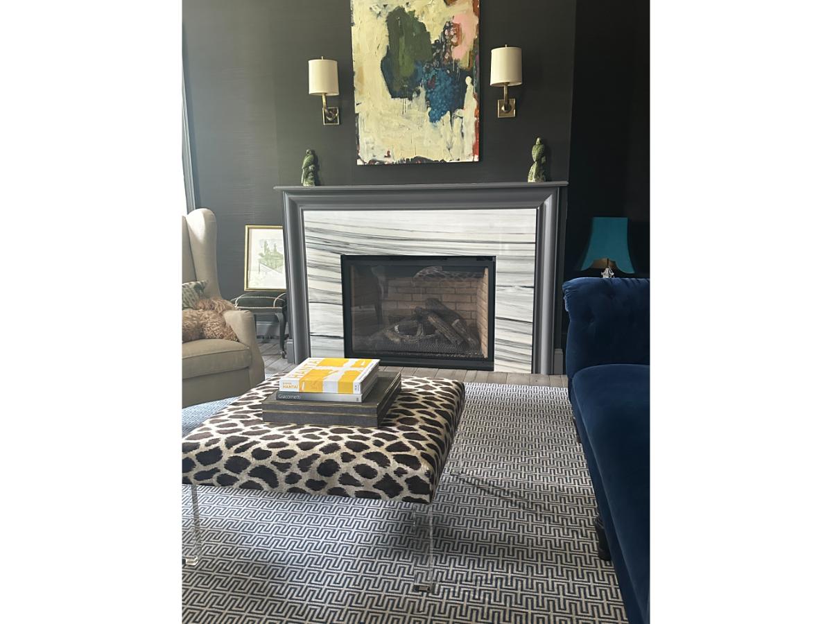 Upholstered Lucite Bench/Cocktail Table