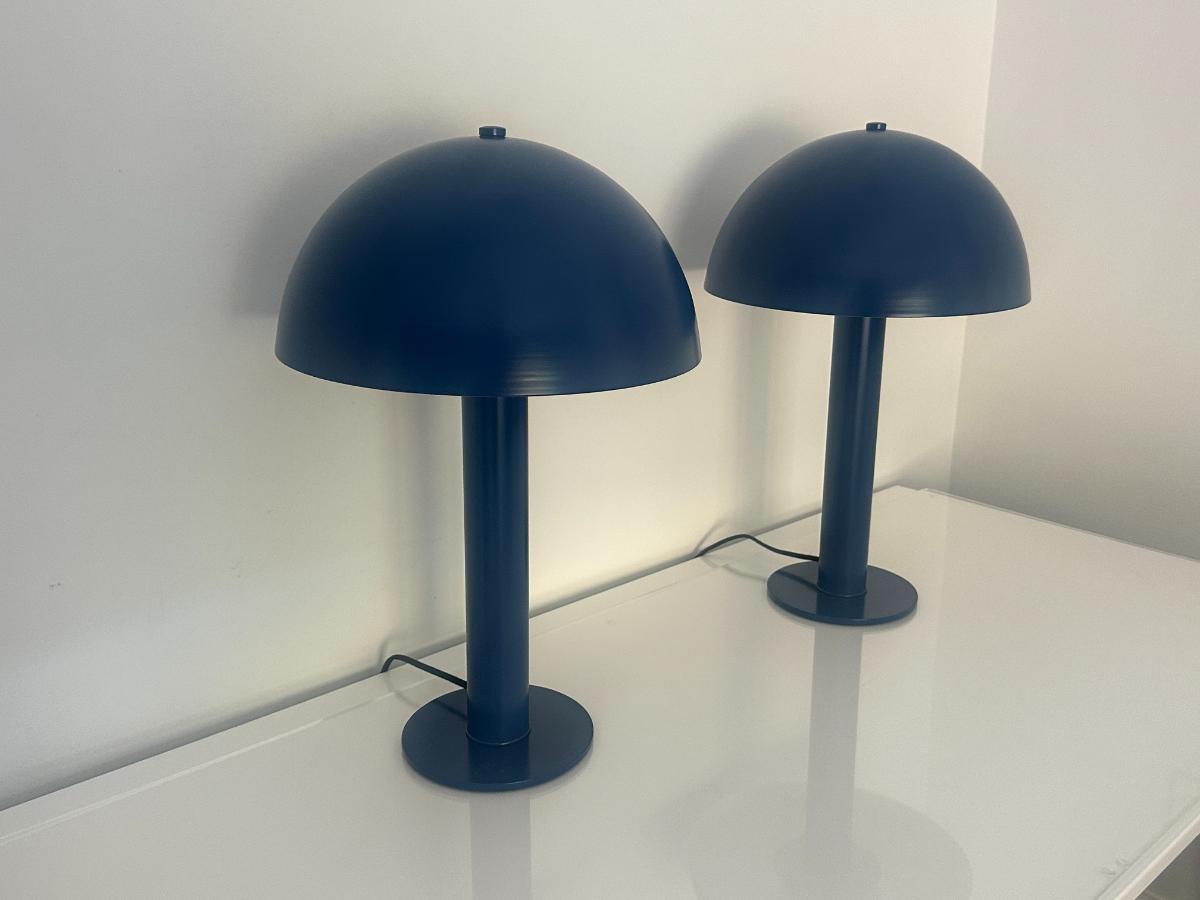 Modern Minimalist Mushroom Table Lamps, Pair