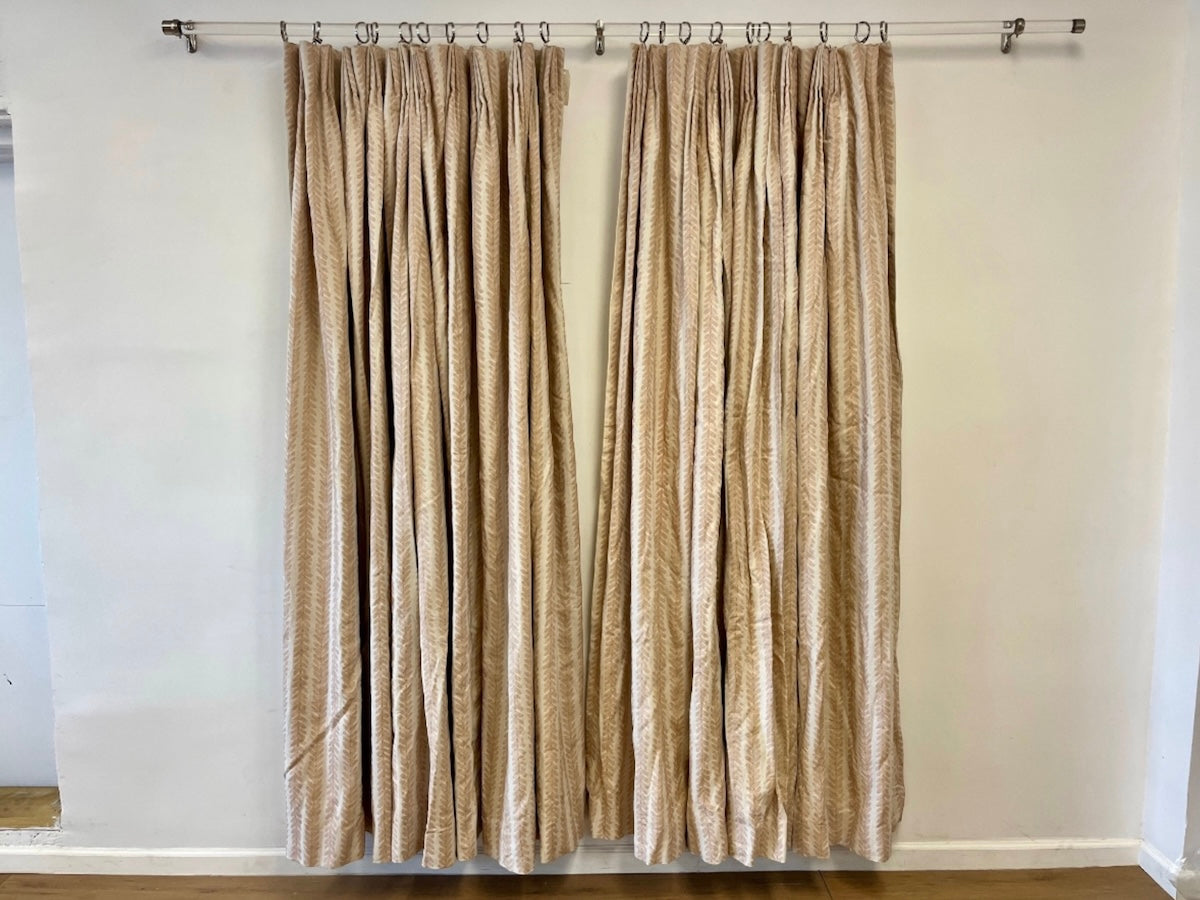 Schumacher Woodperry Pinch Pleat Panels with Blackout Lining, Set of 2 Panels