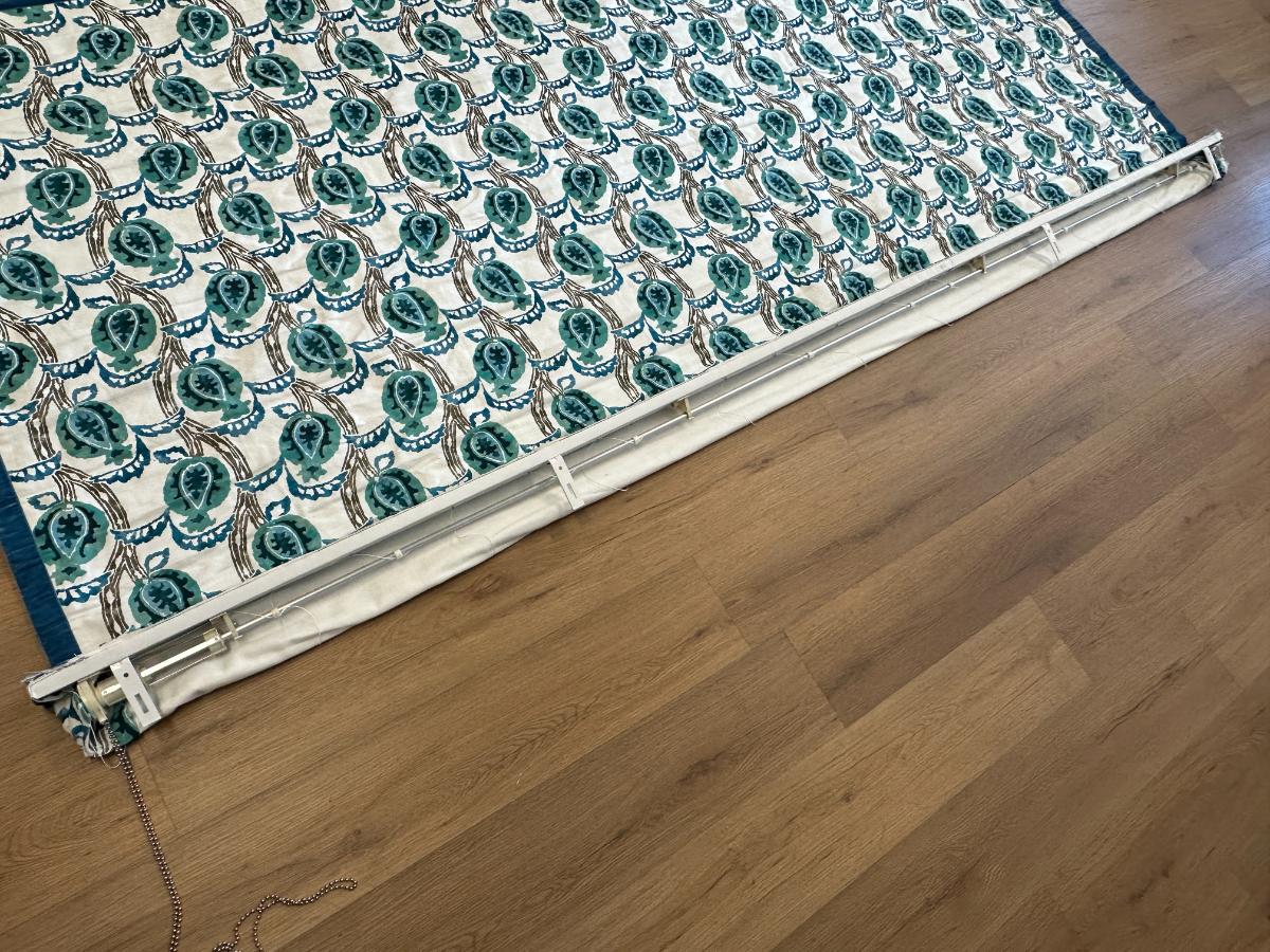 Malati Fabric by William Yeoward Roman Shade, 111in x 57in