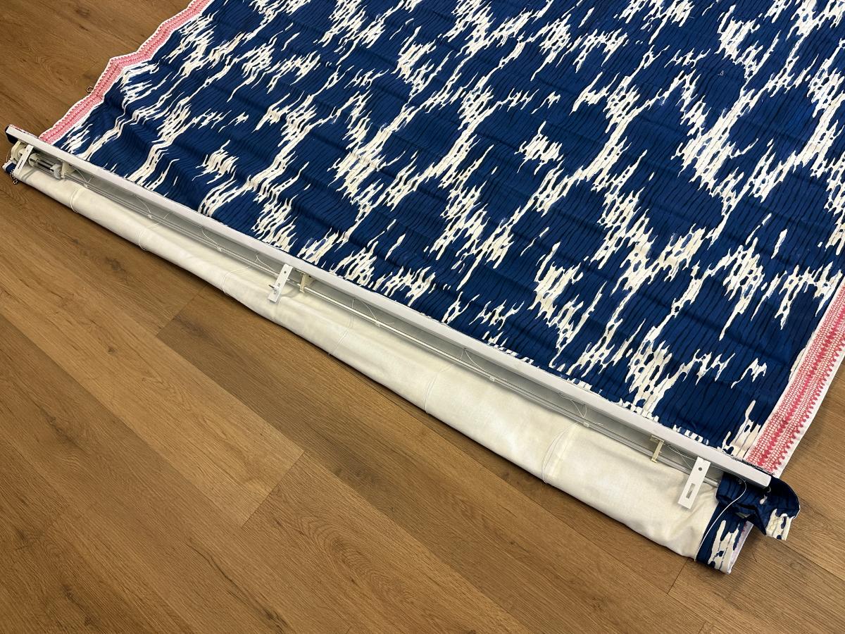Thibaut Maverick Navy Roman Shade, 79in x 66in