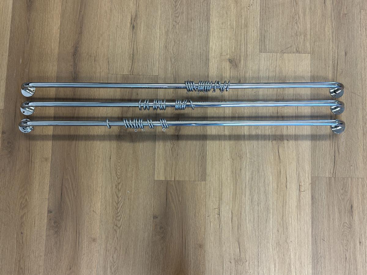 .75in French Return Curtain Rods, 45.25in Length, Set of 3