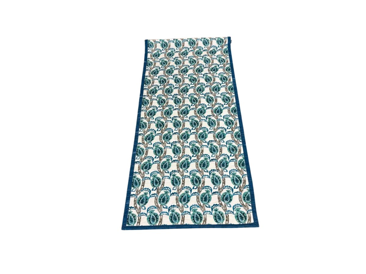 Malati Fabric by William Yeoward Roman Shade in Peacock, 42in x 87.5in
