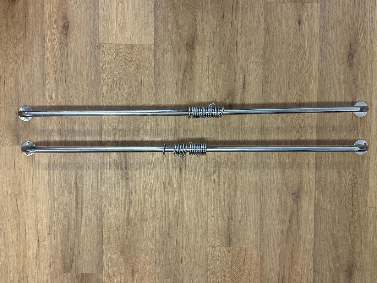 .75in French Return Curtain Rods, 46.25in Length, Pair