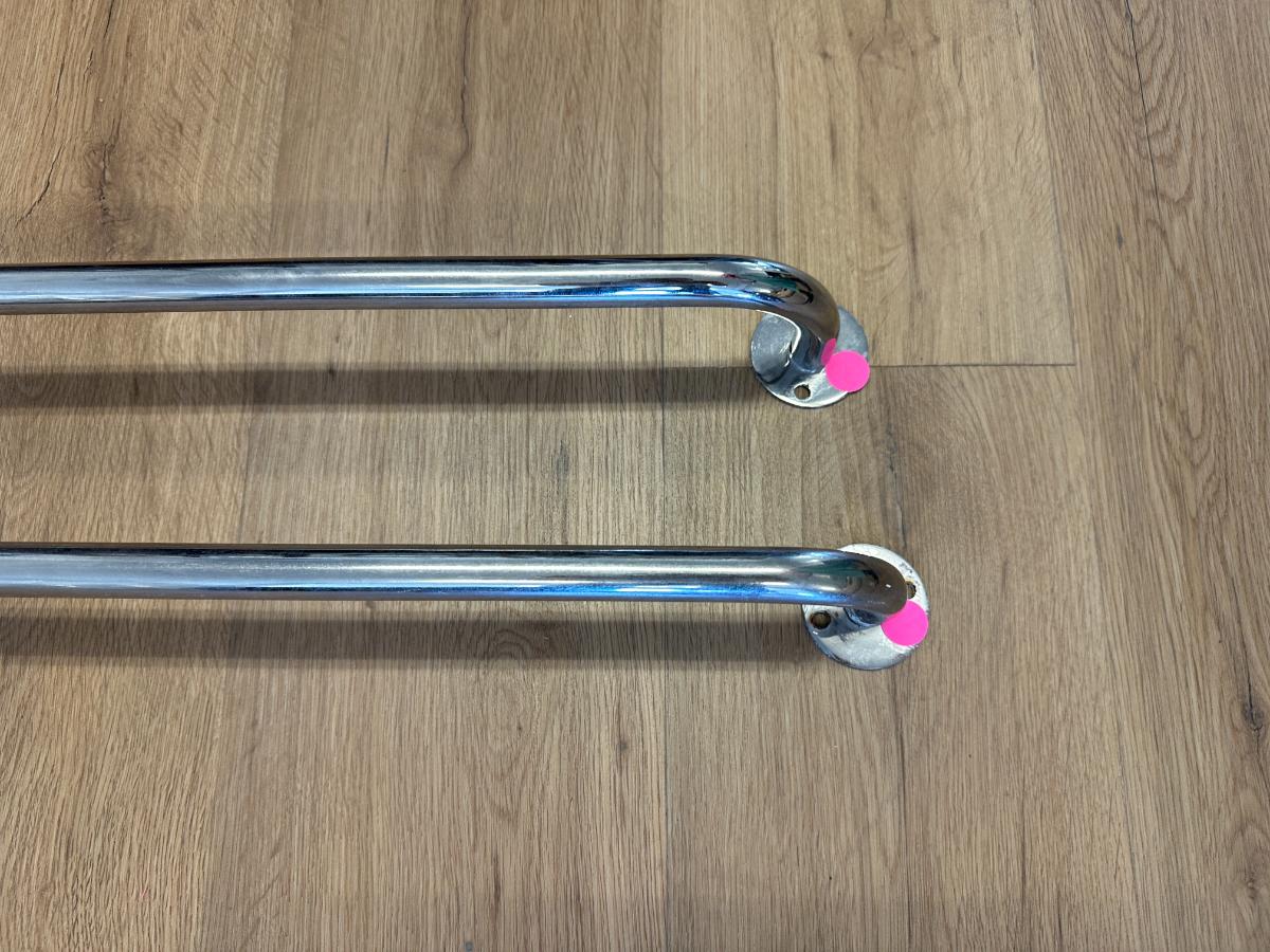 .75in French Return Curtain Rods, 46.25in Length, Pair